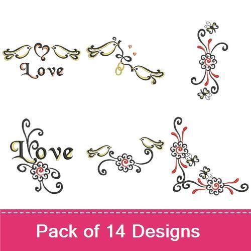 Ink Roses and Birds