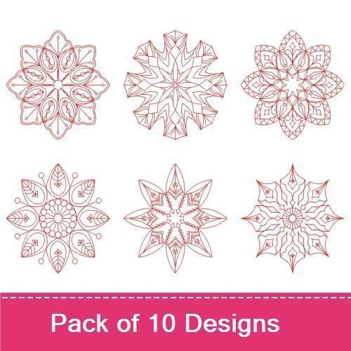 Snowflake Redwork