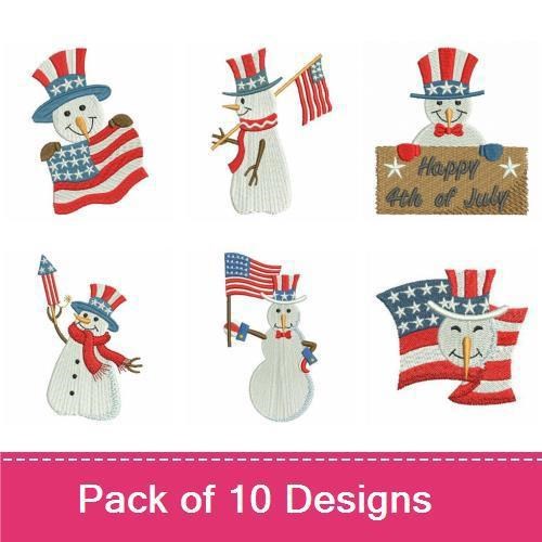 Patriotic Snowmen