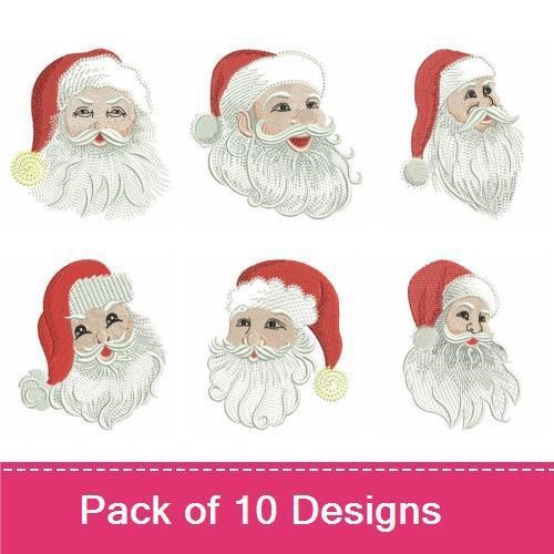 Vintage Christmas Santa Face