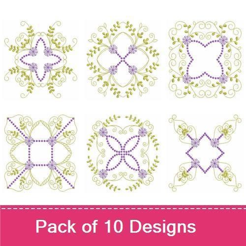 Fancy Purple Flower Quilts