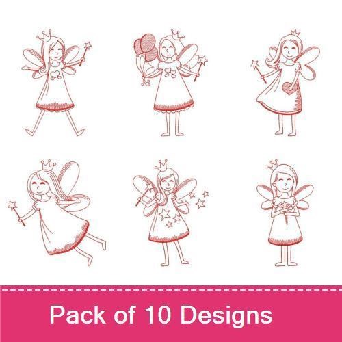 Fairy Princess Redwork