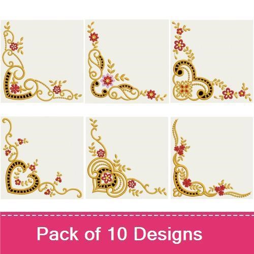 Golden Cutwork Corners