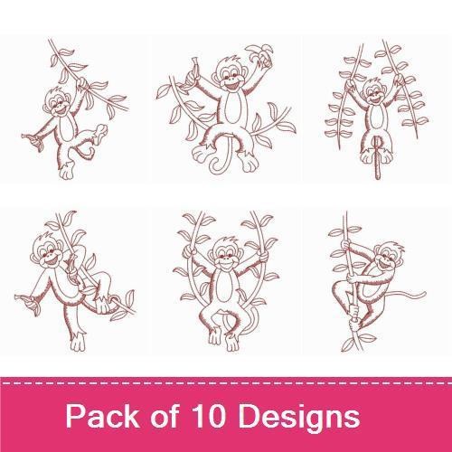 Cute Monkey Redworks