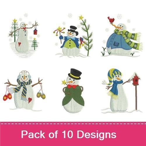 Winter Snowman Scenes 2