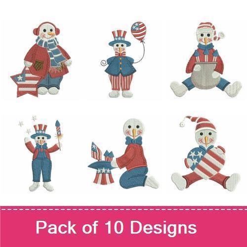 Patriotic Snowman