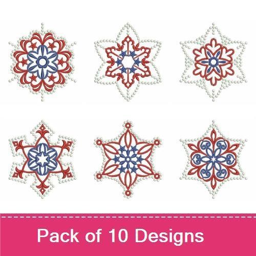 Patriotic Candlewicking Snowflake