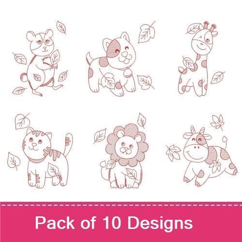 Cute Woodland Animals Embroidery Bundle – Adorable Forest Creatures (10 Designs)