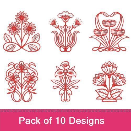 Art Nouveau Redwork 1