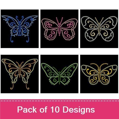 Colorful Candlewicking Butterflies