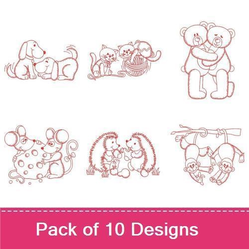 Cute Animal Friends Embroidery Bundle – Adorable Designs (10 Designs)