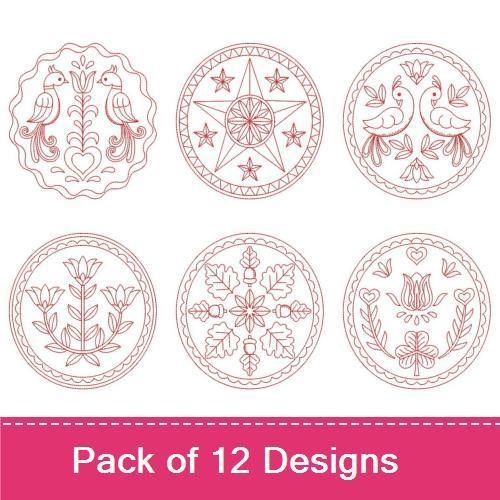Redwork Dutch Folk Art