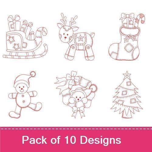 Redwork Patchwork Christmas