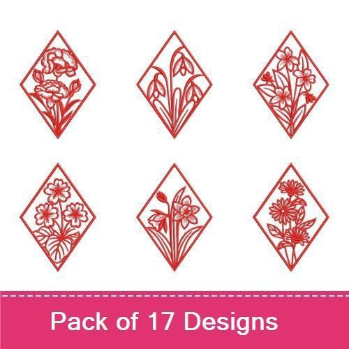 Redwork Month of Floral 001
