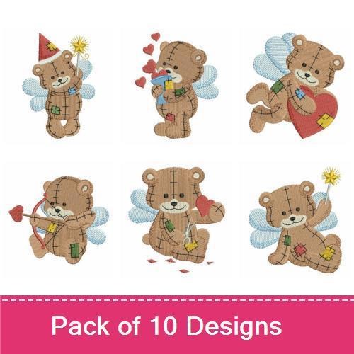 Patchwork Angel Bears