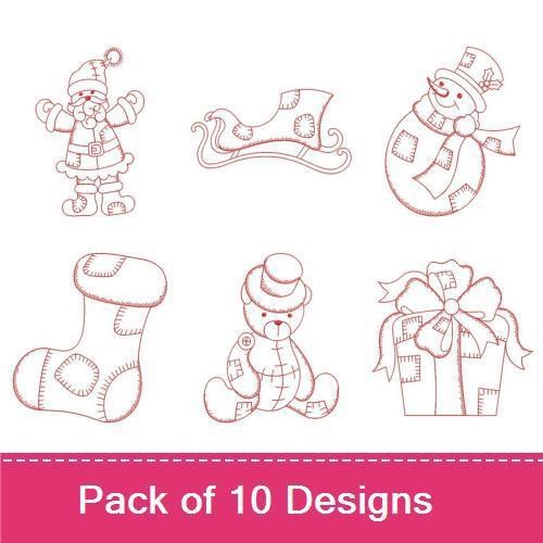 Redwork Patchwork Christmas