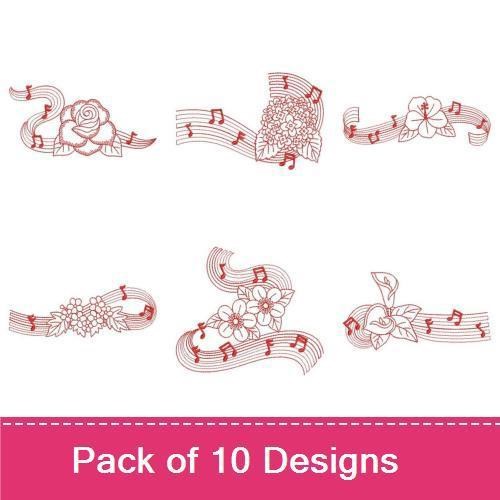 Redwork Flower Notes