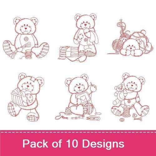Redwork Sewing Bear