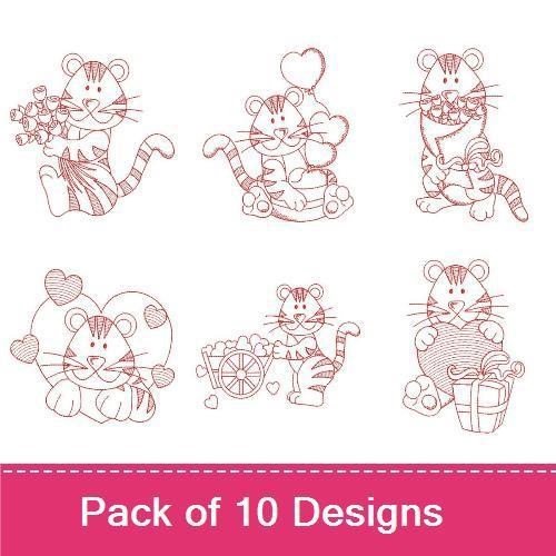 Redwork Baby Tiger