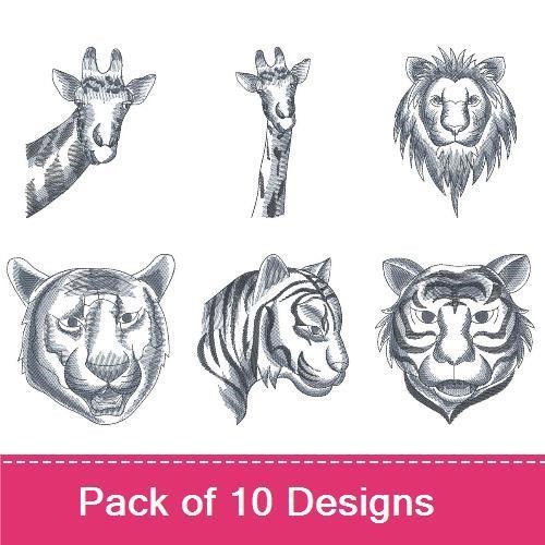 Sketched African Animals