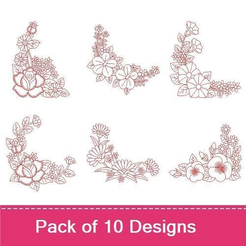 Redwork Floral