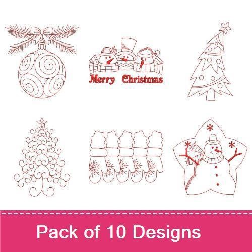 Redwork Merry Christmas
