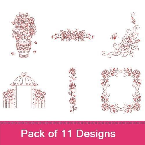 Redwork Roses
