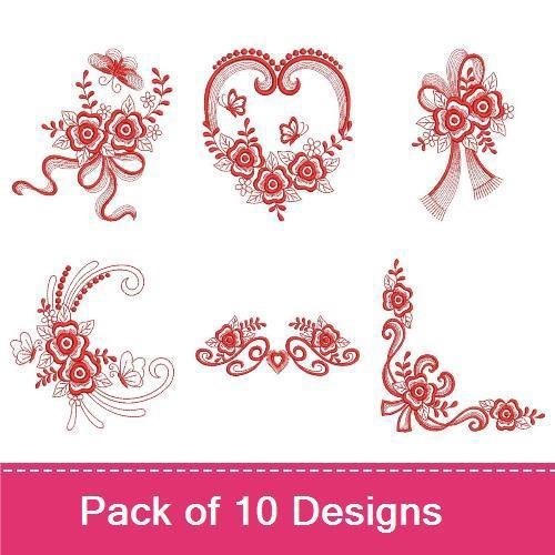 Redwork Heirloom Roses