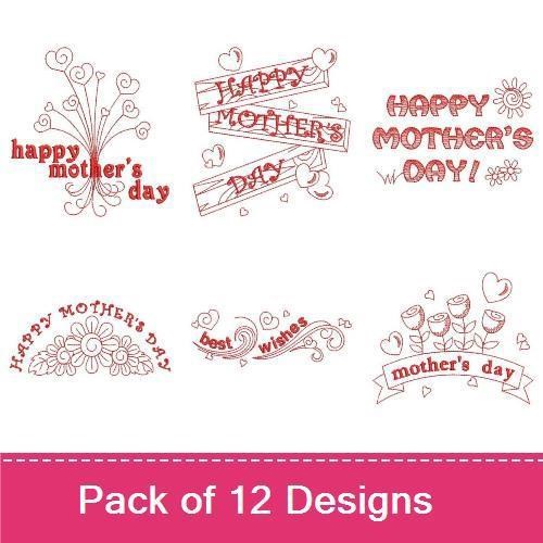 Redwork Mothers Day