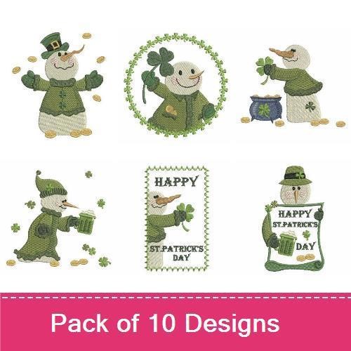 St Patricks Day Snowman
