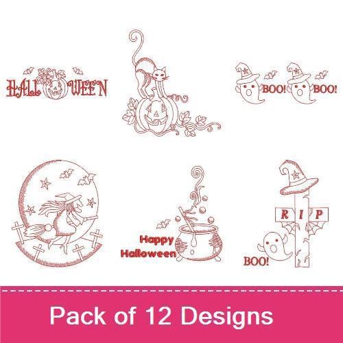 Redwork Halloween