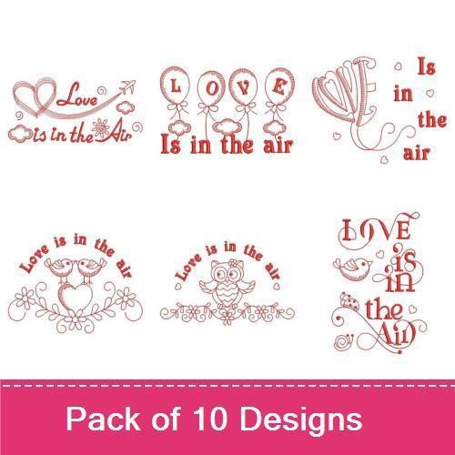 Redwork Love In The Air