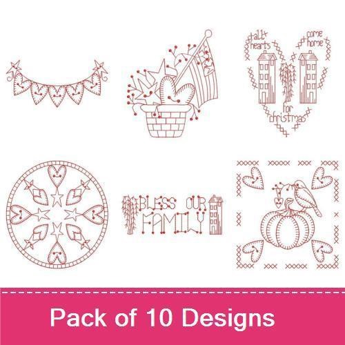 Redwork Folk Art