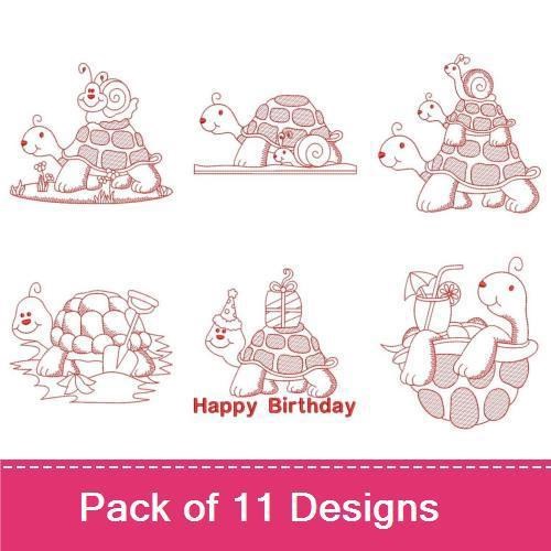 Redwork Turtle