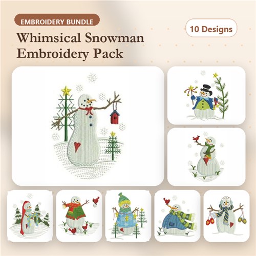 Winter Snowman Scenes 2
