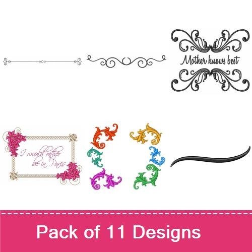 Divider Embroidery Bundle – Elegant Divider 1, Elegant Divider 2, Elegant Divider 3 & More (8 Designs)
