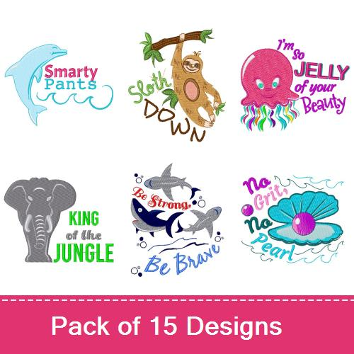 Animal Kingdom Embroidery design pack by Windmill Designs, Embroidery Packs on Animal Kingdom Embroidery design pack by Windmill Designs, Embroidery Packs on
