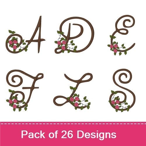 Pink Rose Monogram