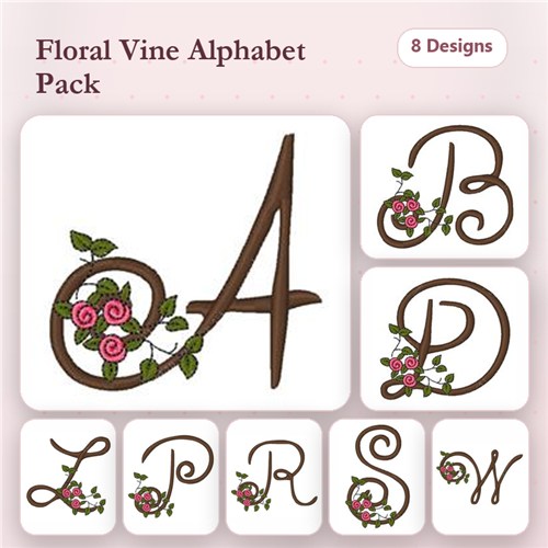Pink Rose Monogram