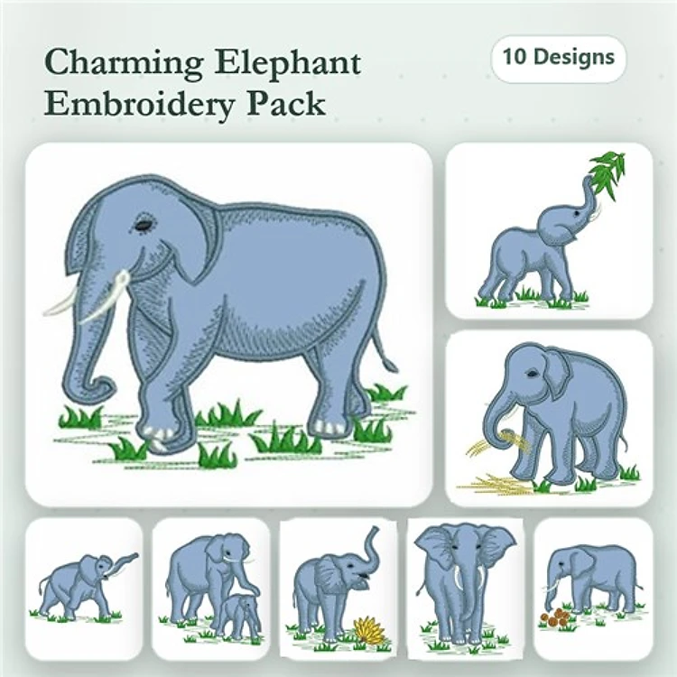 Applique Elephants