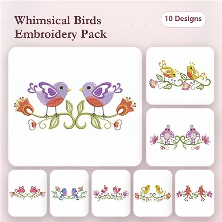 Floral Birds Border