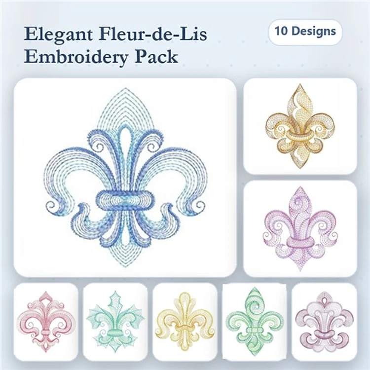 Rippled Fleur De Lis