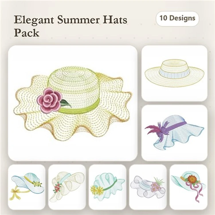 Rippled Fashion Hats