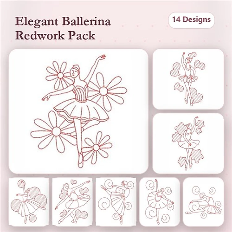 Redwork Ballerina