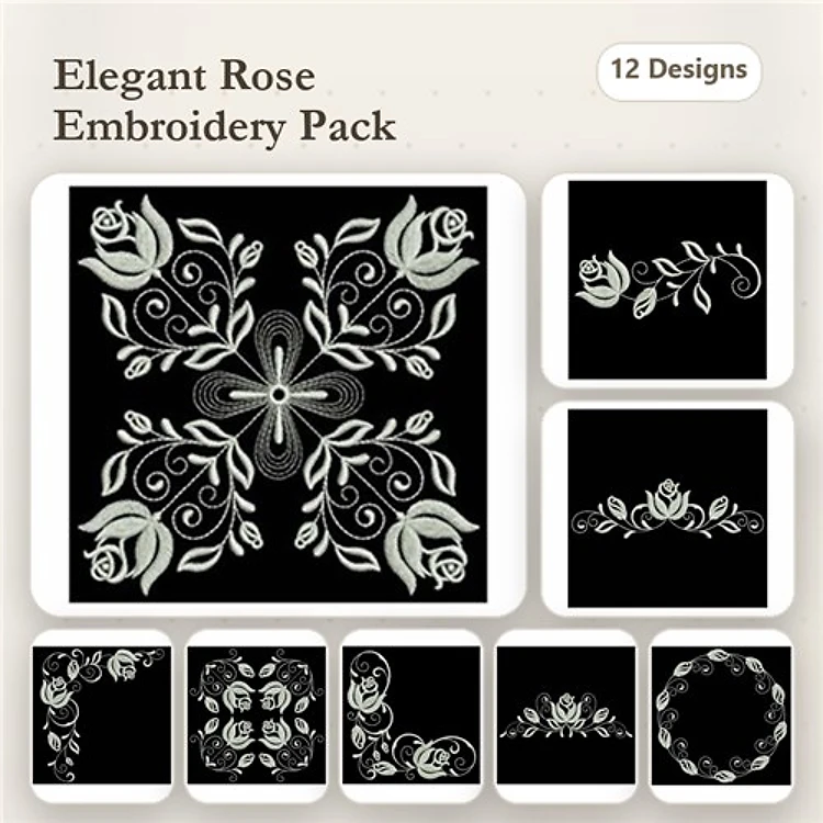 White Work Roses 4