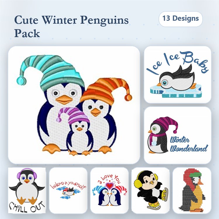 Cute Winter Penguins
