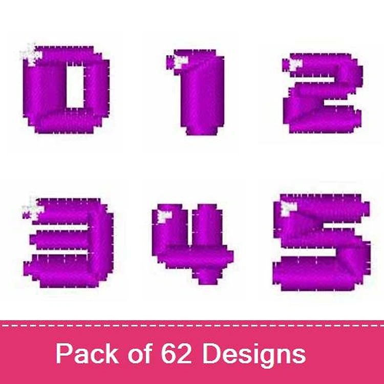 Number Designs Embroidery Bundle – Number 0, Number 1, Number 2, Number 3 & More (62 Designs)