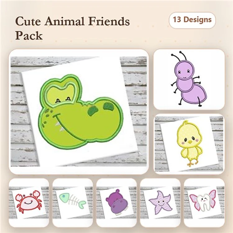 Applique Cute Animals