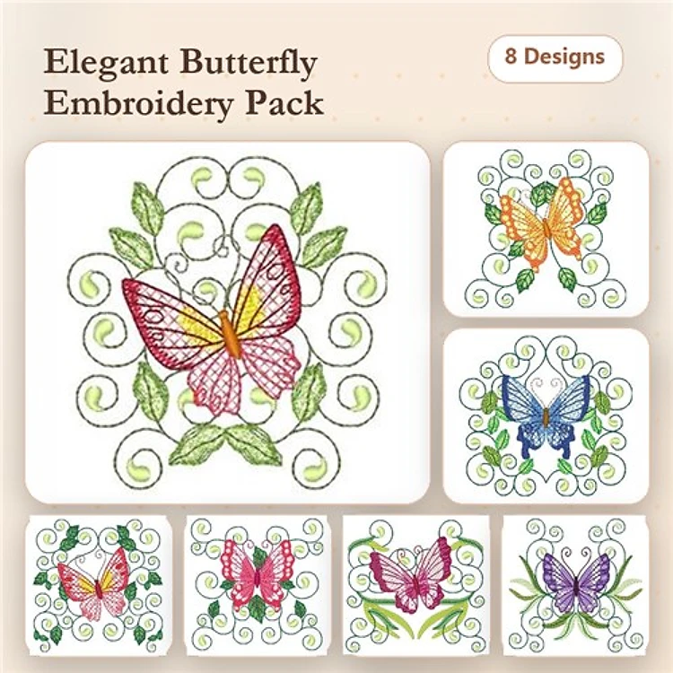Decorative Butterfly Swirls Vine Set