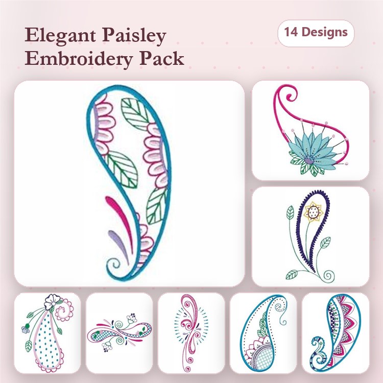 Mehndi Paisley 5x7 6x10